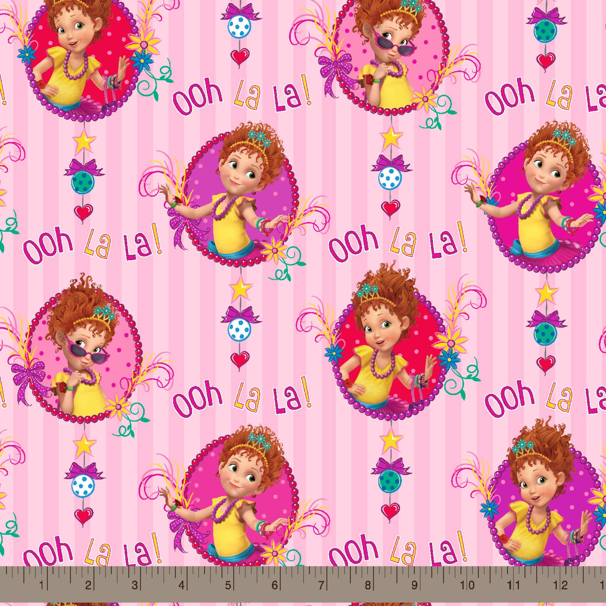Disney® Fancy Nancy Hot Pink Fancy Nancy Framed Cotton Fabric